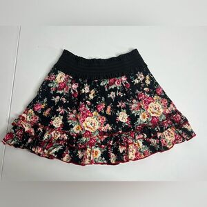 Rachael & Chloe Ruffle Junior Skirt Size M Floral Print